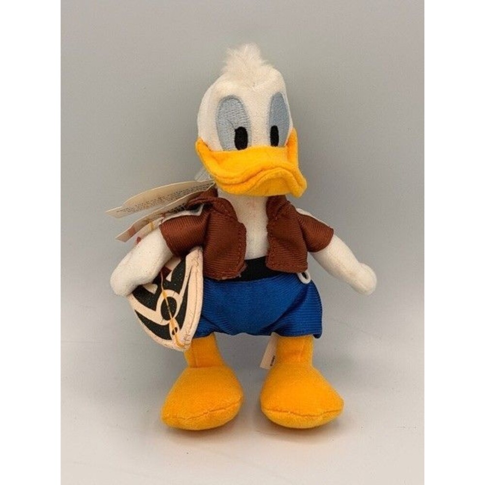 Donald Duck 7" Beach Plush Vintage - Disneyland Resort Orlando Surfer Key Chain